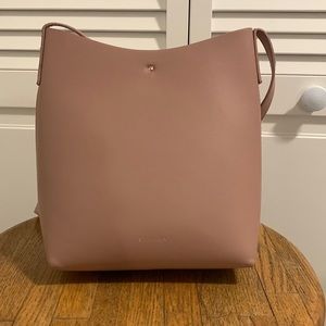 Samara small dust rose vegan leather shoulder crossbody bag